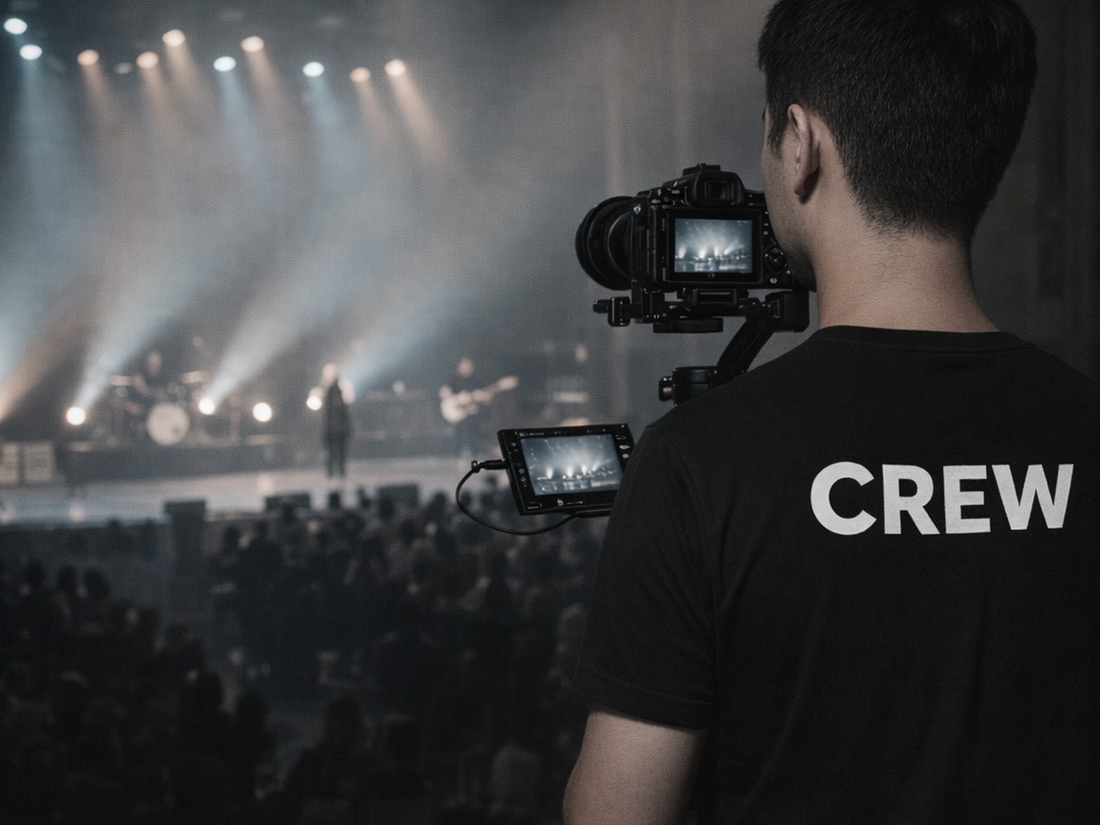 Event film crew &ndash; gimbal on stage